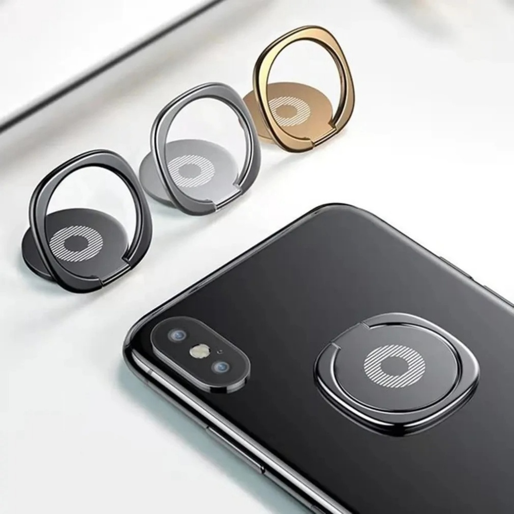 Pop Socket Grip - Metall-Handyhalterung mit 360-Grad-Drehung, Fingergriff-Halterung, starker Klebstoff,