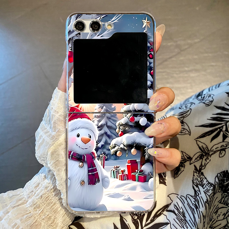 Z Phone Accessories - Weihnachts-Schneemann-Elch-Handyhülle für Samsung Galaxy Z Flip