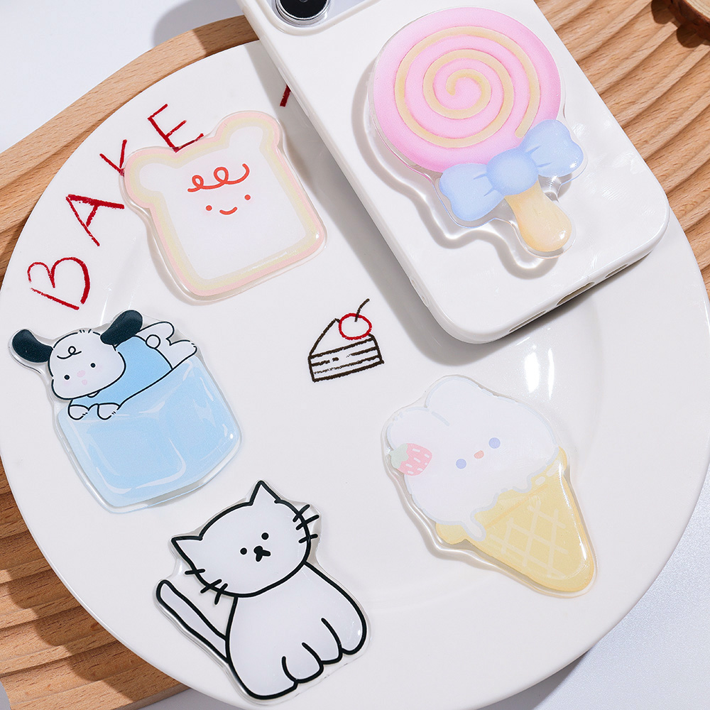 Phone Accessories And Gadgets - Niedlicher Cartoon Grip Tok Acryl Faltbarer