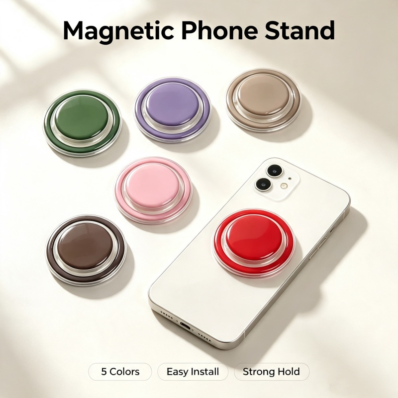 Pop Socket Grip - Magnetischer Faltbarer Handygriff-Halter mit Tasche für
