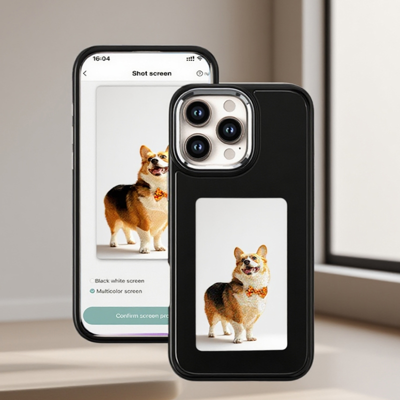 Phone Accessories And Gadgets - DIY E-Ink-Bildschirm-Telefonhülle NFC für iPhone 15