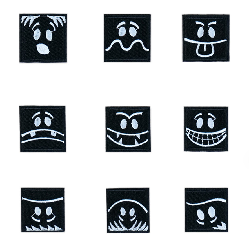 Phone Accessories Pictures - 10 Stück schwarze Eisen-Stickerei-Patches zum Aufnähen,