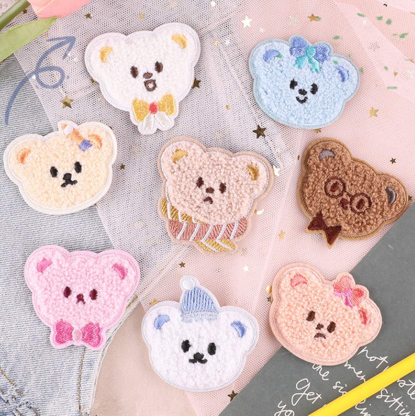 Phone Accessories Pictures - 10 Stück Tierwoll-Stickerei-Patches, bestickt, für Kleidung,