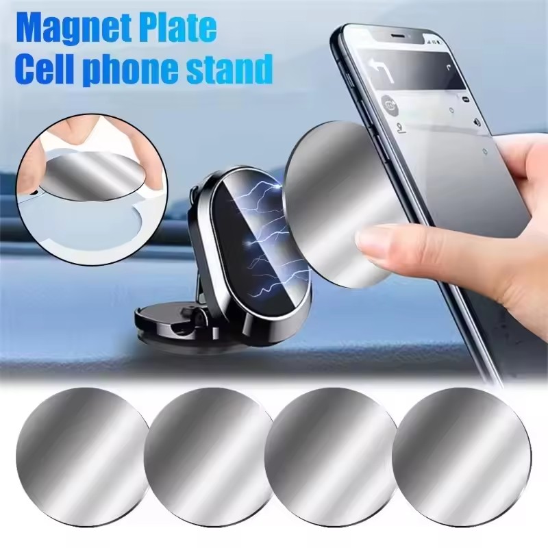 Phone Accessories And Gadgets - 50/1 Stück Metallplatte für Magnet-Autotelefonhalter Runde