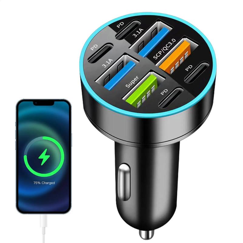 8-Port USB-C Auto-Ladegerät 10 – Usb C Hub Bewertung und Preis