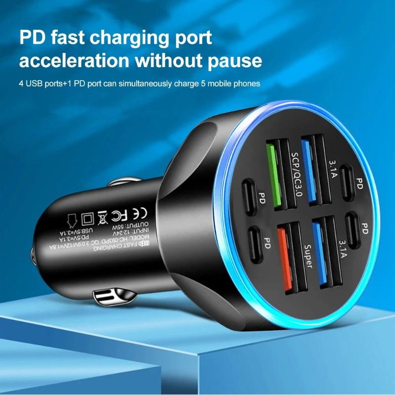 8-Port USB-C Auto-Ladegerät 10 – Usb C Hub Bewertung und Preis
