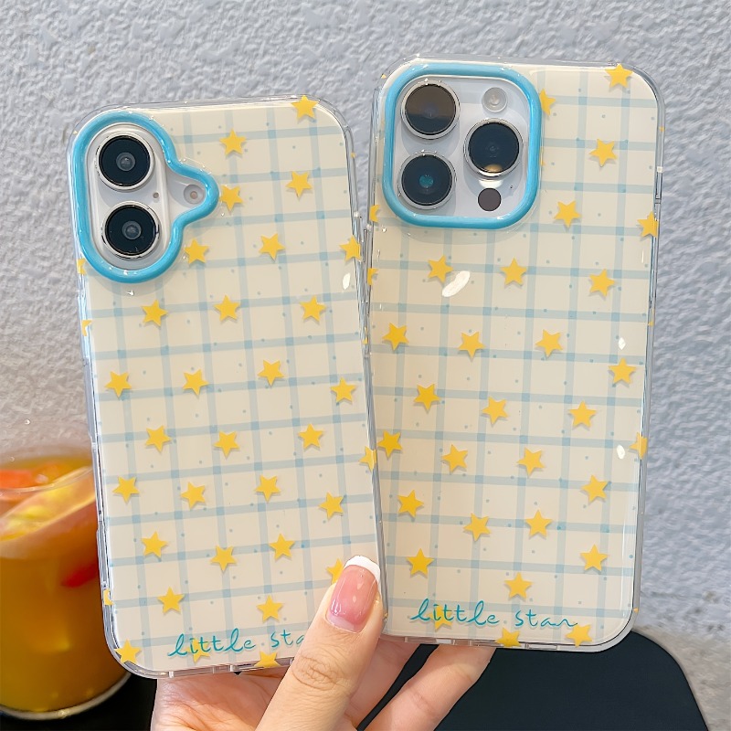 Gelbe Stern-Karomuster Handyhü – Yellow Phone Accessories Bewertung und Preis