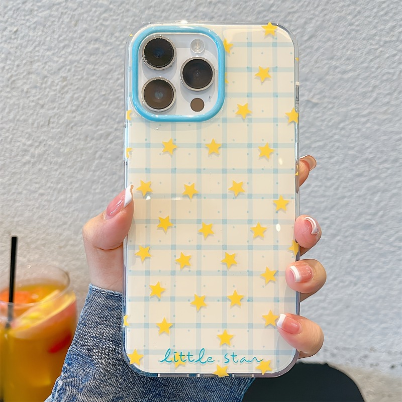 Gelbe Stern-Karomuster Handyhü – Yellow Phone Accessories Bewertung und Preis